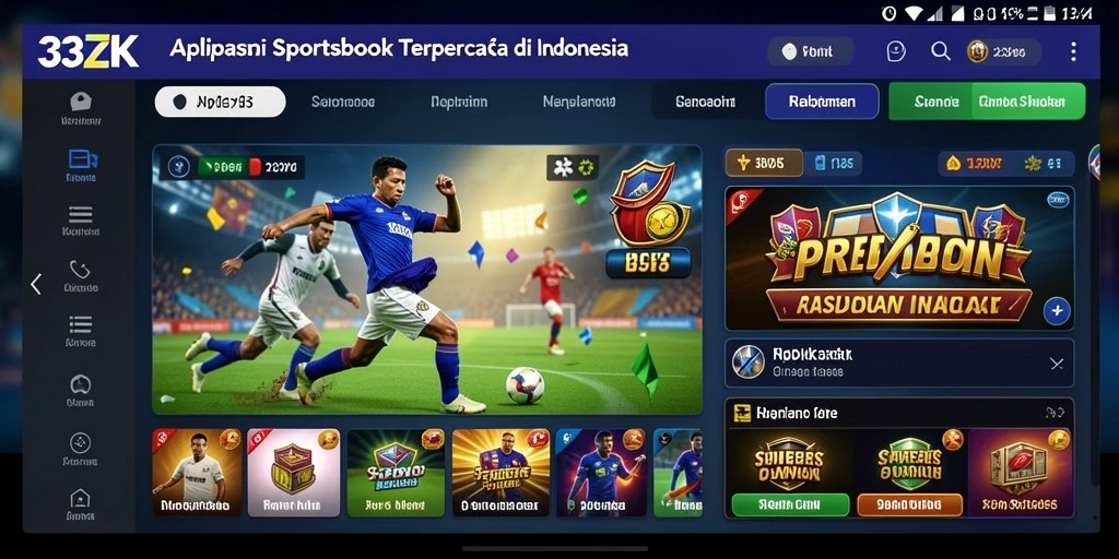 Tampilan antarmuka pengguna 33ZK yang menarik dan interaktif.