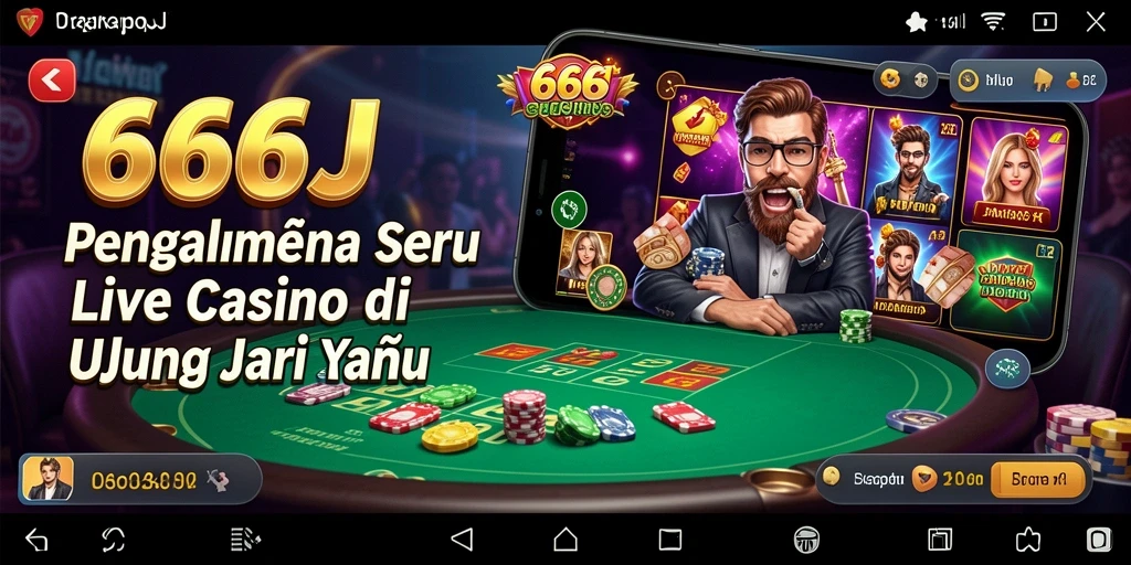 Screenshot gameplay Live Casino 666J dengan dealer profesional dan interaksi pemain.