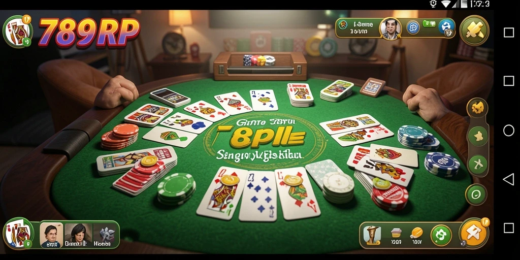 Screenshot gameplay Gaple 789RP yang seru dan interaktif.