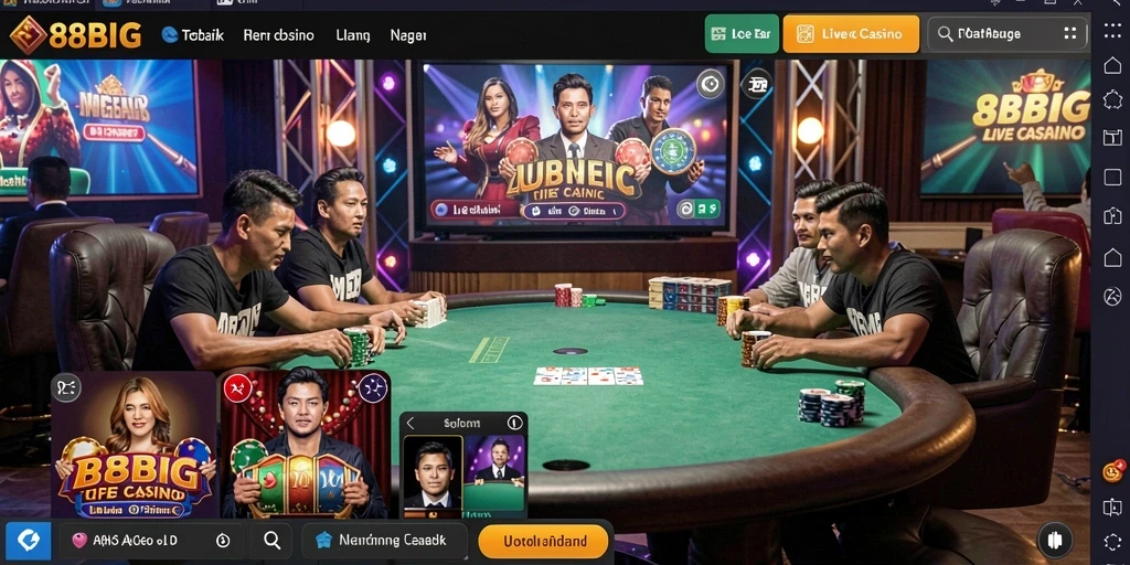 Gameplay Live Casino yang seru dan interaktif di 88BIG.
