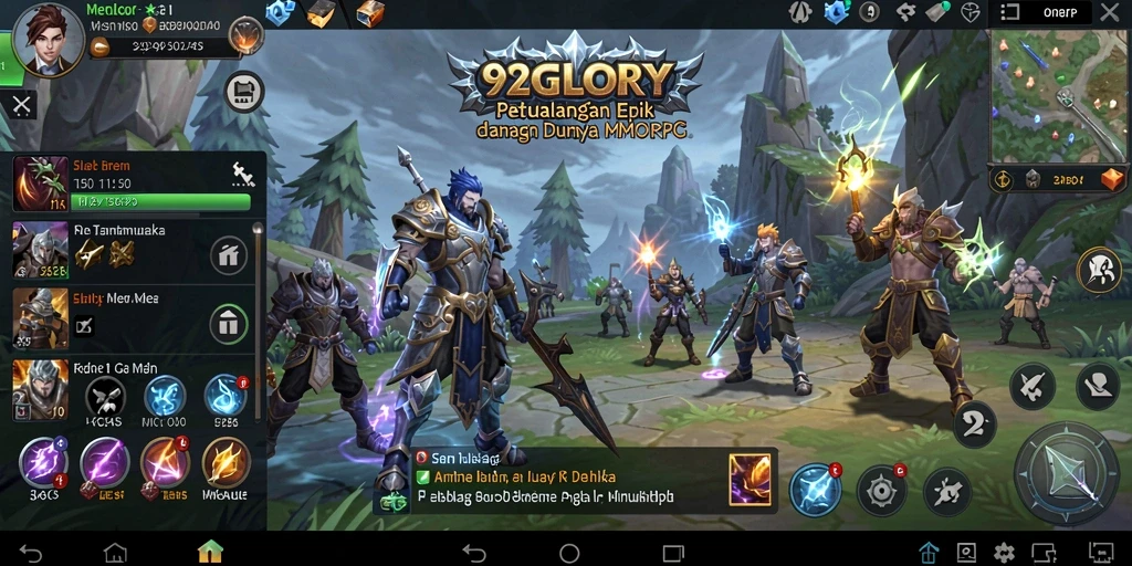 Tangkapan layar dari gameplay 92GLORY menunjukkan aksi pertempuran yang mendebarkan.
