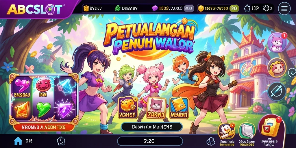 Tampilan screenshot ABCSLOT menampilkan karakter Anime yang memukau dalam gameplay.