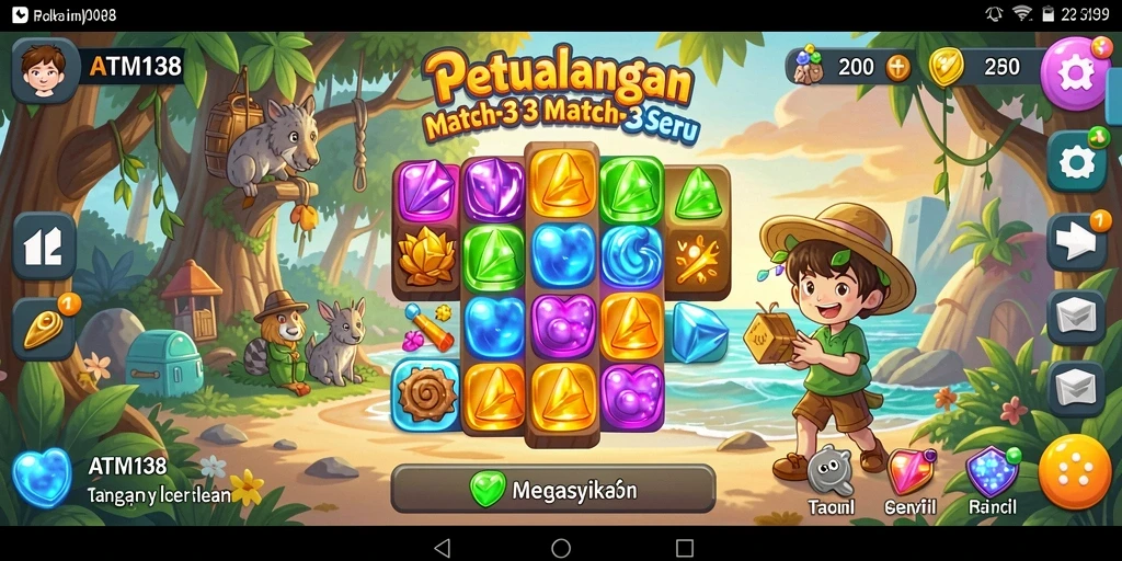 Tampilan gameplay seru dan warna-warni di ATM138.