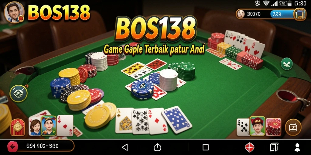 Tampilan gameplay seru dalam game Gaple BOS138.