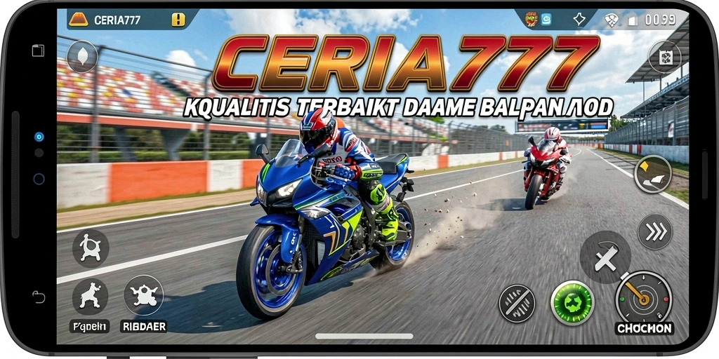 Tampilan eindah dari gameplay balapan motor CERIA777.