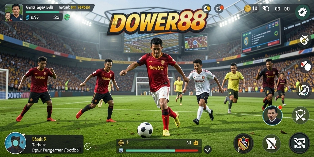 Tangkapan layar pertandingan seru dalam DOWER88.