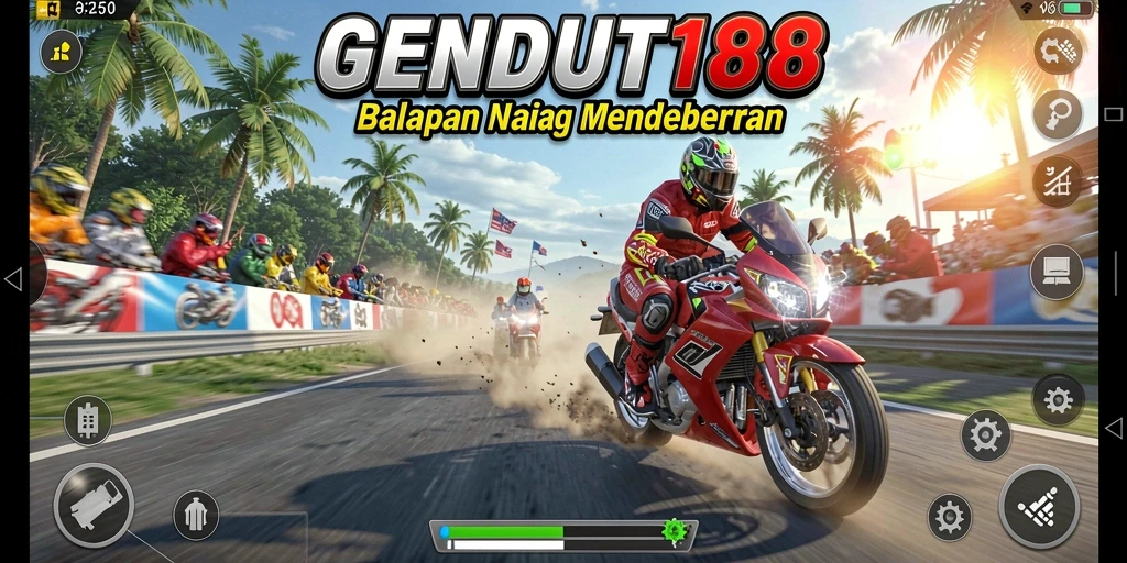 Tampilan luar biasa gameplay balap motor GENDUT188.