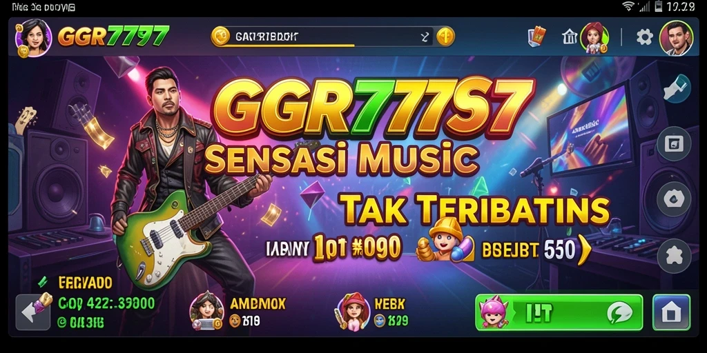 Screenshot gameplay GGR7777 menampilkan interaksi musik yang menyenangkan.