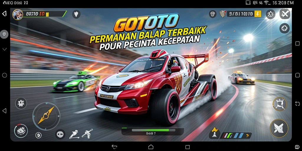 Tampilan gameplay menarik dari permainan balap GOTOTO.