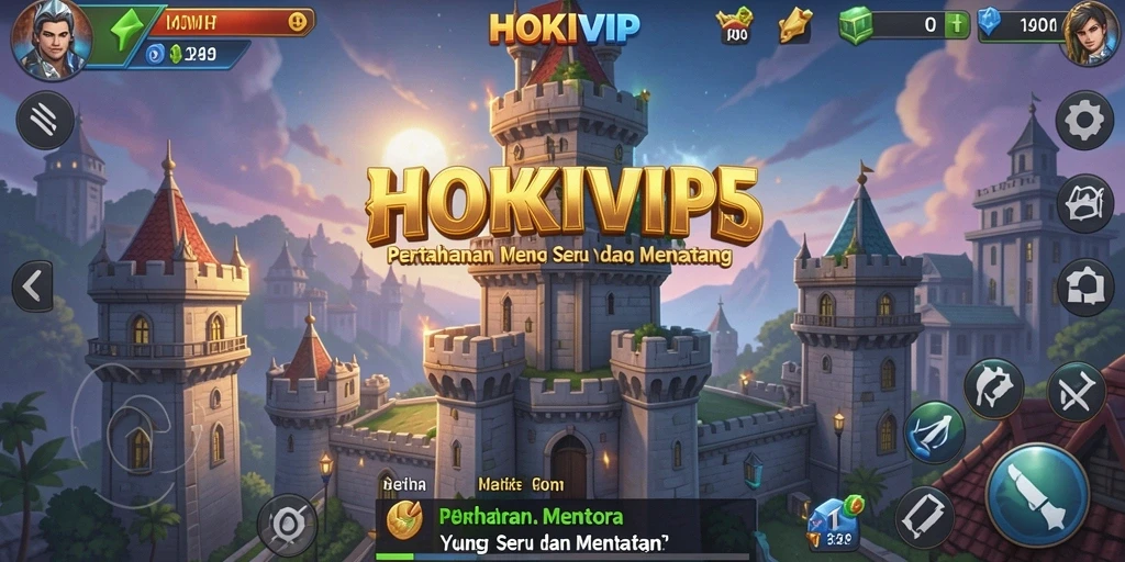Tampilan gameplay seru di HOKIVIP Tower Defense.