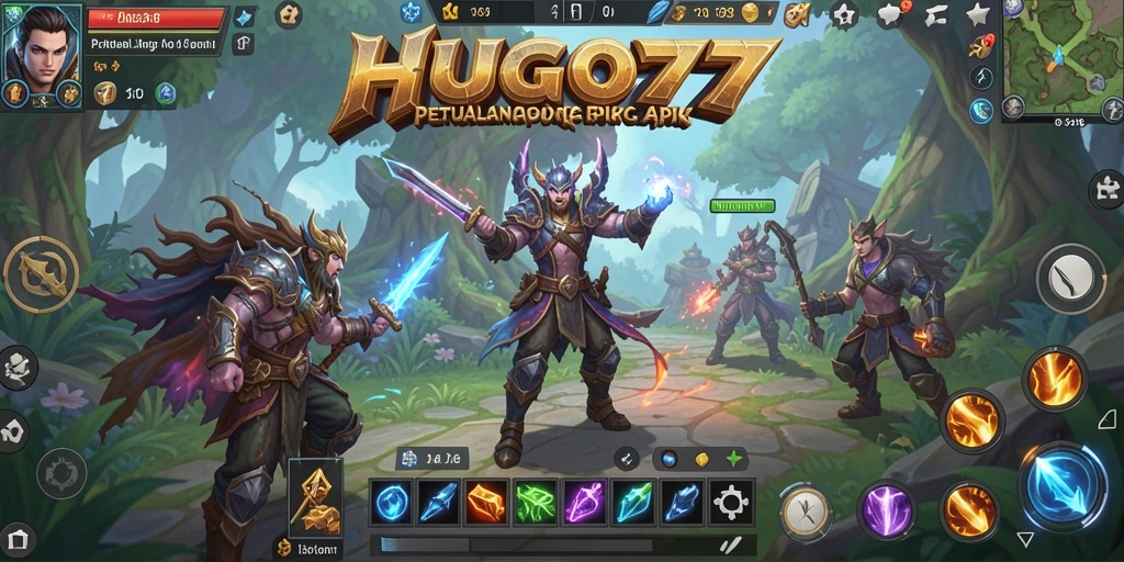 Gameplay HUGO77 menampilkan aksi seru dan pertarungan epik.
