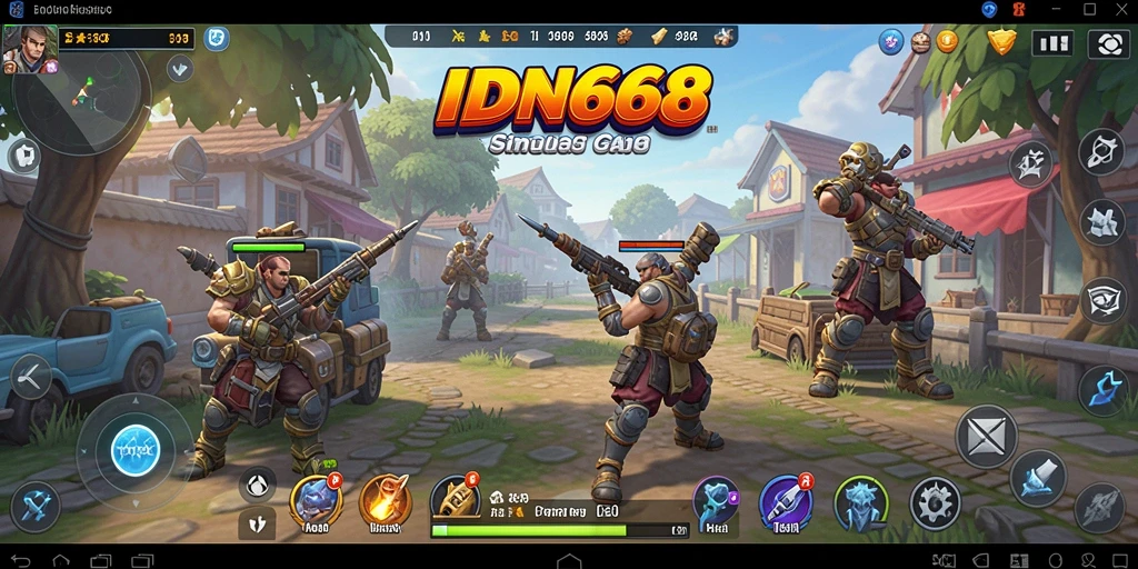 Screenshot menunjukkan gameplay seru di IDN668, dengan grafis realistis dan interaksi pemain.