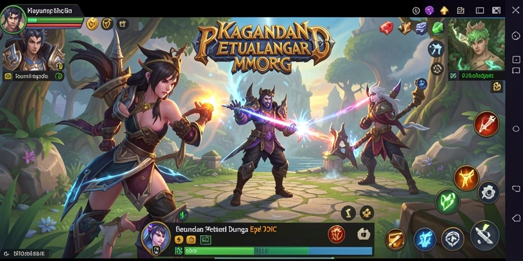 Tampilan seru karakter dalam gameplay KAGANDAN di dunia MMORPG.