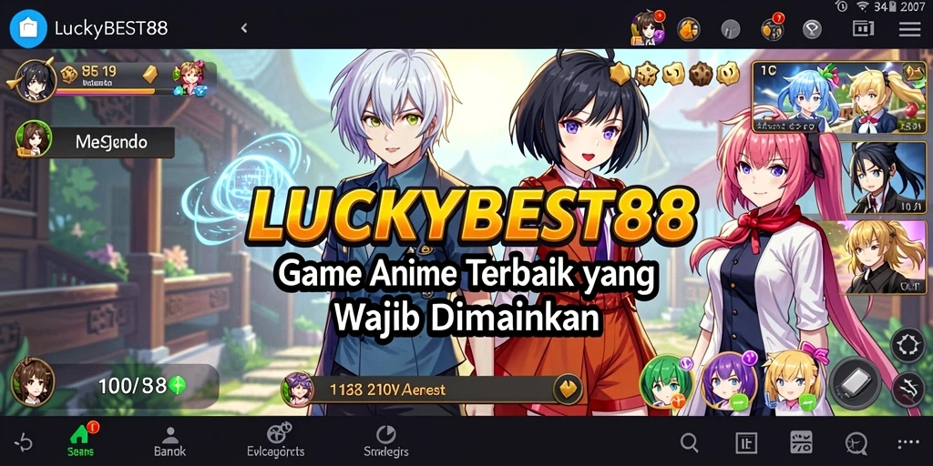 Tampilan gameplay menarik dari LUCKYBEST88 dengan karakter anime yang ikonik.