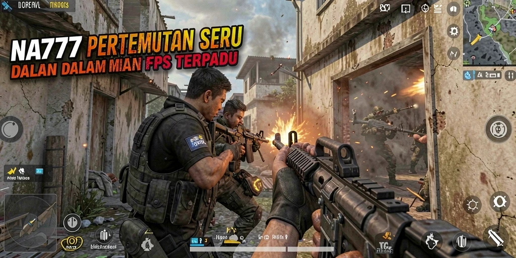 Gameplay NA777 yang mendebarkan dalam pertempuran FPS.