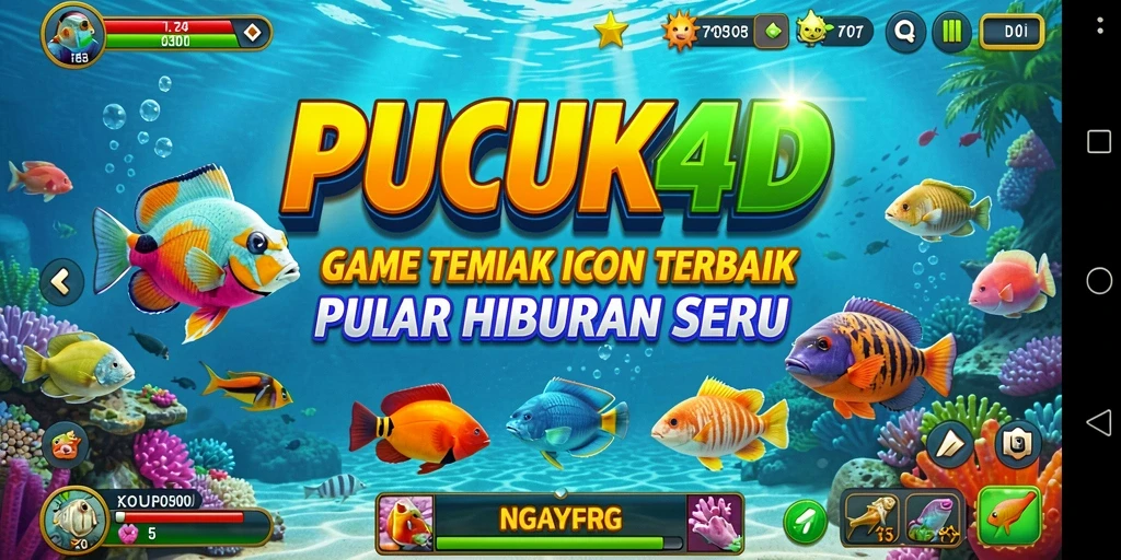 Tampilan gameplay Tembak Ikan yang seru dan menengangkan di PUCUK4D.