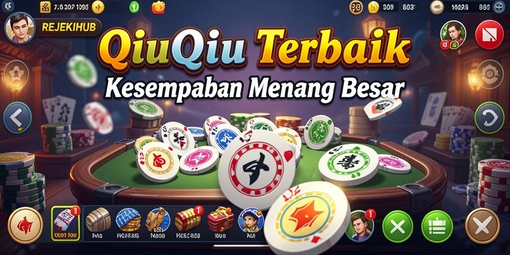 Tampilan menarik dari gameplay QiuQiu di REJEKIHUB.