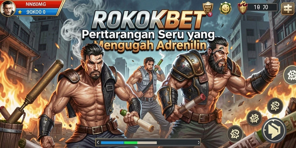 Tampilan gameplay <strong>ROKOKBET</strong> yang memikat dengan karakter beraksi.
