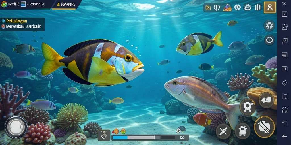 Screenshot menampilkan aksi menembak ikan yang seru di RPVIP5.