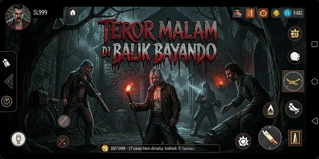 Tampilan menegangkan dari gameplay SL999 menampilkan kegelapan yang mencekam.