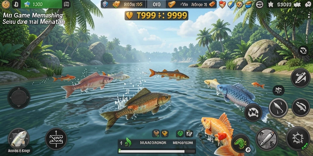 Tangkapan besar di T9999, menampilkan keseruan memancing.