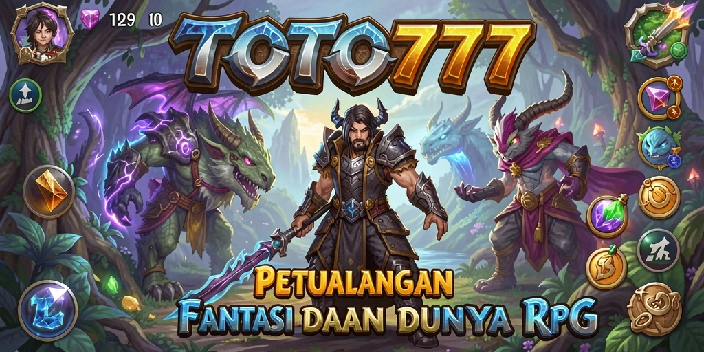 Tangkapan layar utama TOTO777 menampilkan pertempuran RPG yang mendebarkan.