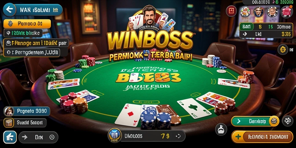 Screenshot gameplay WINBOSS menampilkan aksi seru permainan Poker.